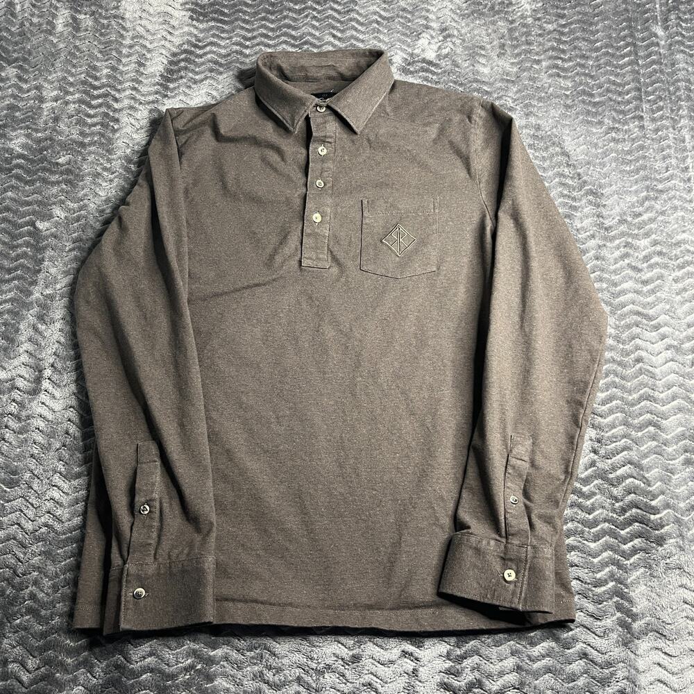 Rare Rabbit Polo Shirt Men’s Long Sleeve size M brown